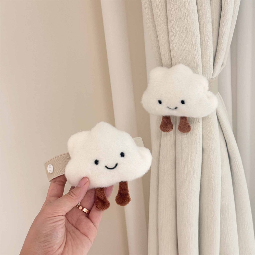 【可愛窗簾綁帶】雲朵造型  胖乎乎卡皮巴拉 窗簾扣｜療癒系窗簾束帶 綁窗神器 創意居家佈置(2入裝)-規格圖8