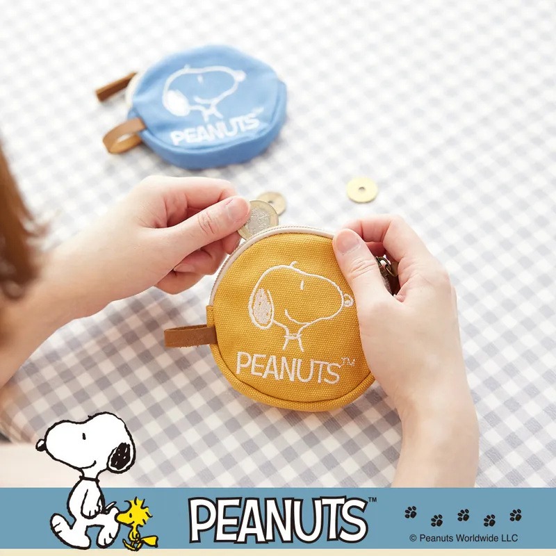【現貨🔥日系SNOOPY小巧零錢包】卡通可愛造型｜拉鍊收納｜三色可選🎀(直徑11cm)-細節圖2