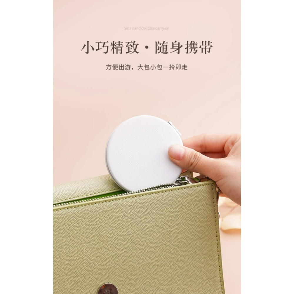 ✨可立式迷你摺疊雙面化妝鏡｜圓形/長方形/正方形｜便攜收納｜簡約白色鏡子｜雙面放大鏡-細節圖4