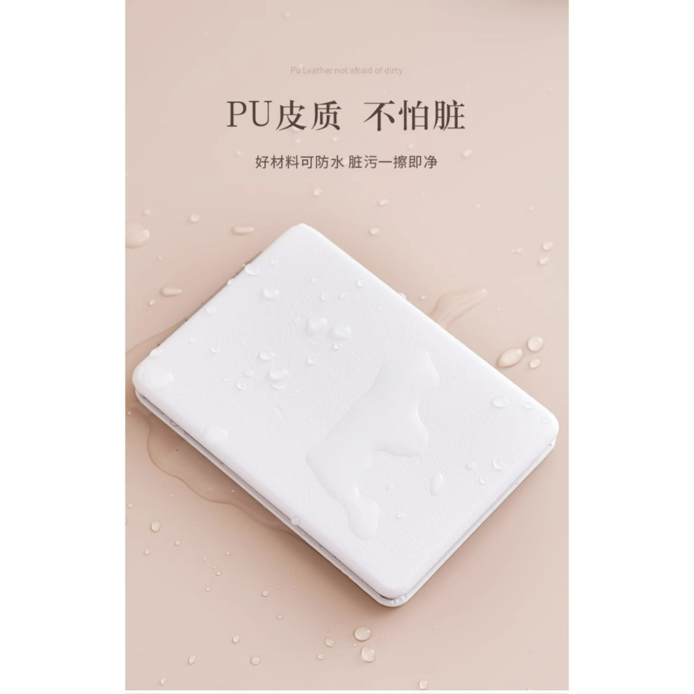 ✨可立式迷你摺疊雙面化妝鏡｜圓形/長方形/正方形｜便攜收納｜簡約白色鏡子｜雙面放大鏡-細節圖8