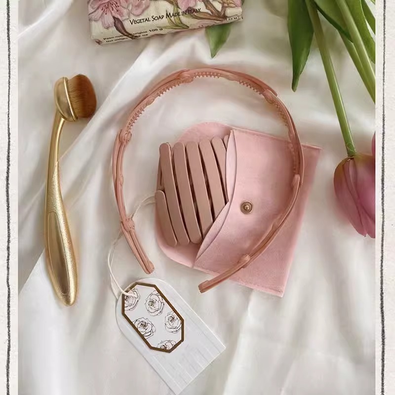 折疊便攜髮箍｜可伸縮防滑洗臉頭箍｜外出旅行必備｜壓髮固定碎髮神器｜三色可選-細節圖5