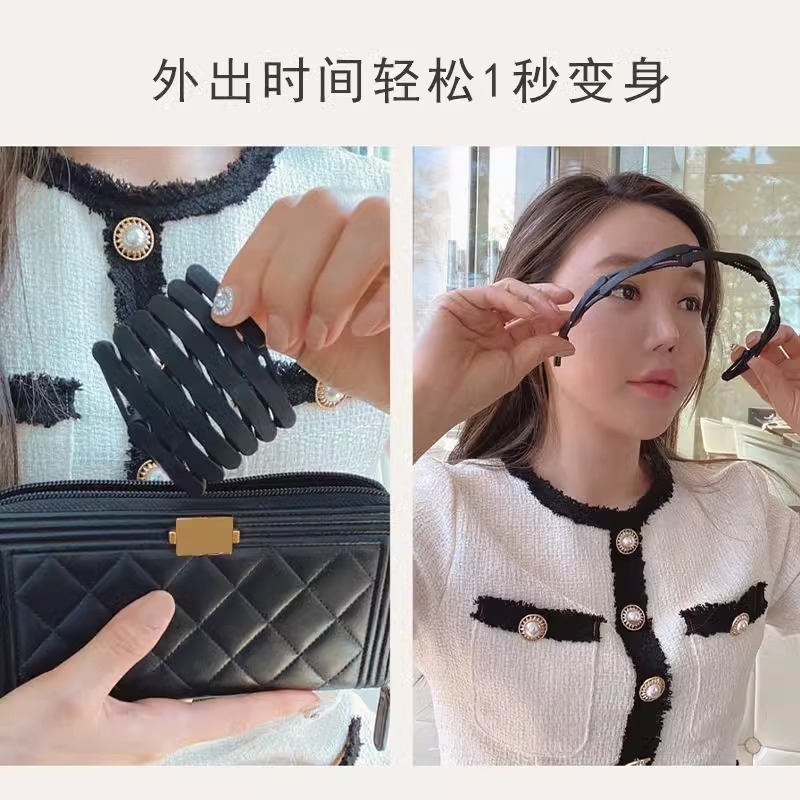 折疊便攜髮箍｜可伸縮防滑洗臉頭箍｜外出旅行必備｜壓髮固定碎髮神器｜三色可選-細節圖6