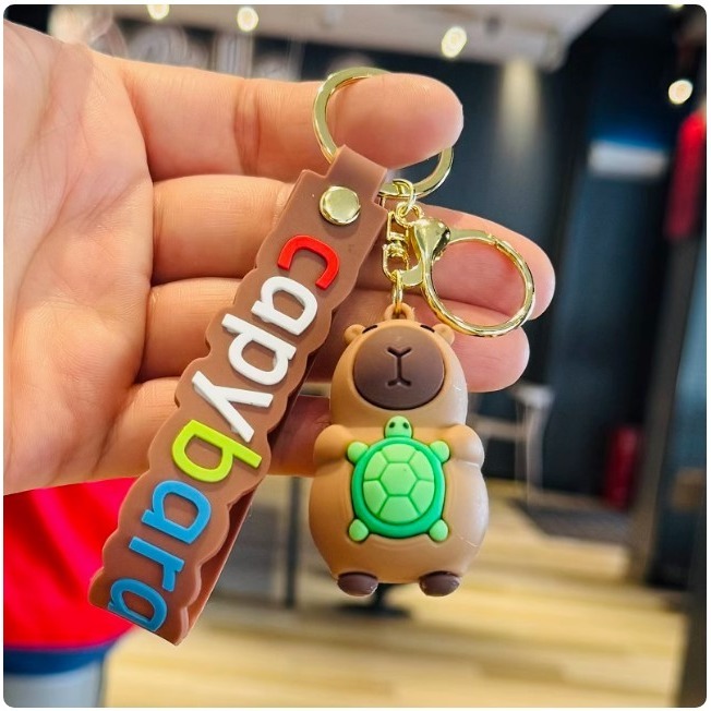 網紅爆款卡皮巴拉水豚君鑰匙扣｜可愛公仔掛件｜療癒吊飾包包裝飾｜多款可選-規格圖5
