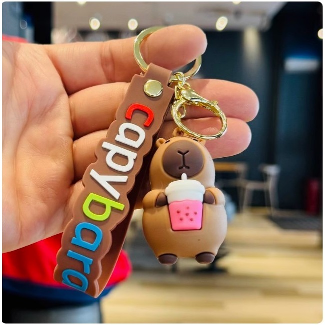 網紅爆款卡皮巴拉水豚君鑰匙扣｜可愛公仔掛件｜療癒吊飾包包裝飾｜多款可選-規格圖5
