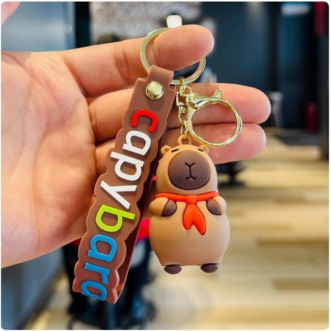 網紅爆款卡皮巴拉水豚君鑰匙扣｜可愛公仔掛件｜療癒吊飾包包裝飾｜多款可選-規格圖5