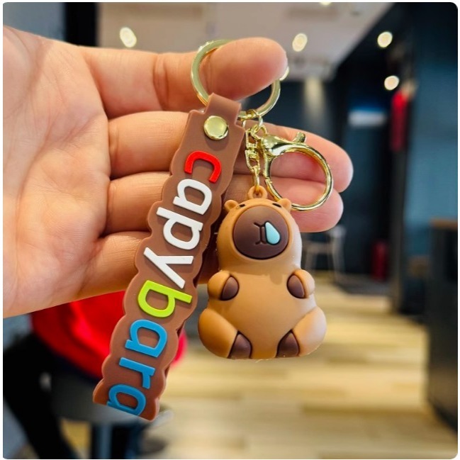 網紅爆款卡皮巴拉水豚君鑰匙扣｜可愛公仔掛件｜療癒吊飾包包裝飾｜多款可選-規格圖5