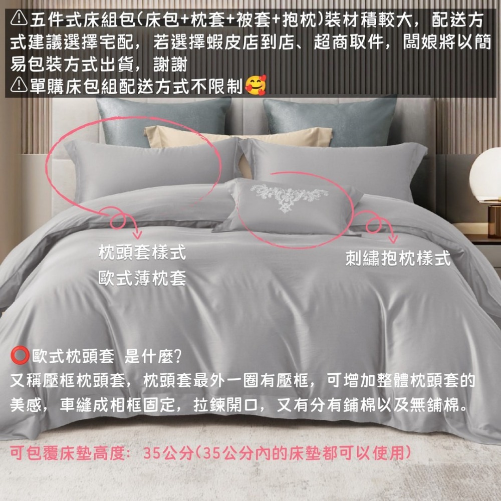 【爽眠工房】 雲絲境·80天絲奢眠套組 萊賽爾纖維✨單人/雙人/加大/特大 兩用被床包組  天絲 床包 枕頭套 抱枕-細節圖4
