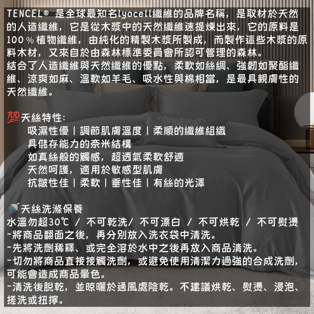 【爽眠工房】 雲絲境·80天絲奢眠套組 萊賽爾纖維✨單人/雙人/加大/特大 兩用被床包組  天絲 床包 枕頭套 抱枕-細節圖5