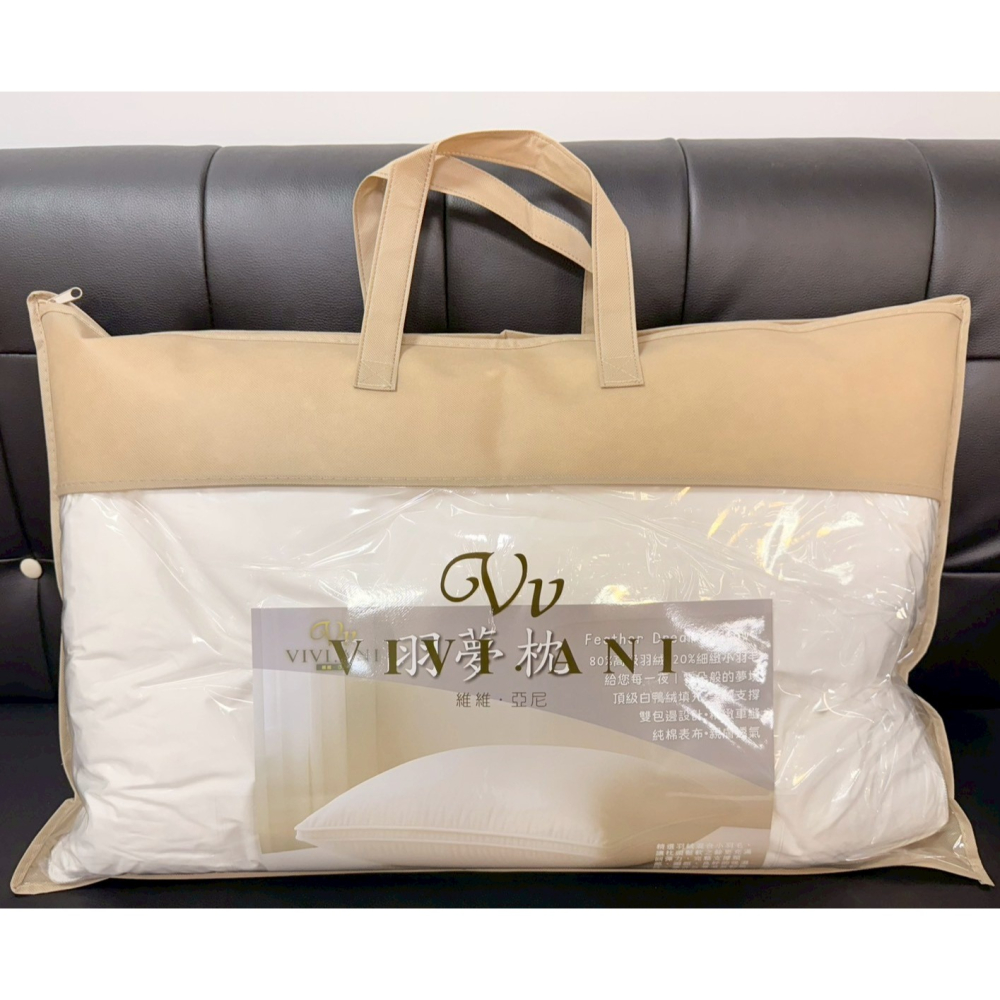 【爽眠工房】80 / 20 完美比例 頂配級白羽絨 立體包邊羽絨枕 100%純棉表布 附贈 臺灣製造 60s天絲枕頭套-細節圖6