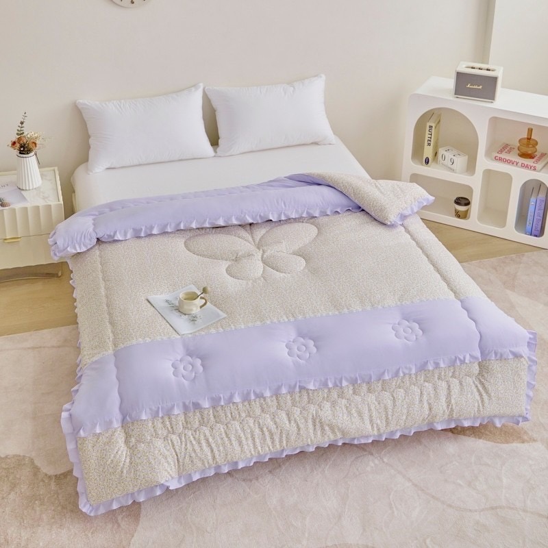 【爽眠工房】整件可水洗🛁韓版釜山浪漫蕾絲抱抱被💕經典韓版碎花 透氣舒適 觸感蓬鬆 整件水洗-規格圖7