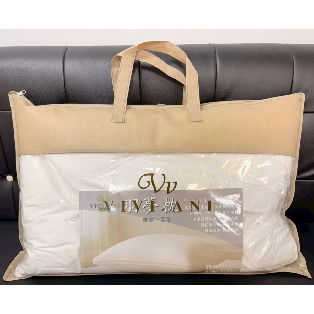 【爽眠工房】80 / 20 完美比例 頂配級白羽絨 立體包邊羽絨枕 100%純棉表布 附贈 臺灣製造 60s天絲枕頭套-細節圖6