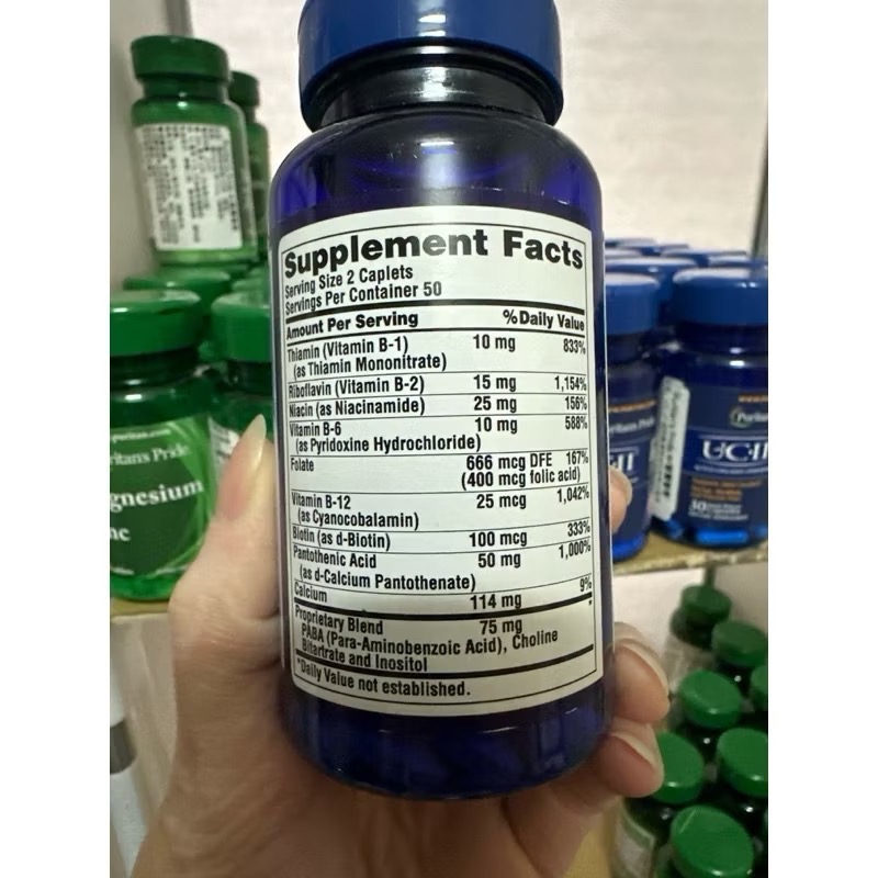現貨Puritan＇s Pride 普瑞登🇺🇸Complete B維生素B複合物 素食100粒-細節圖2
