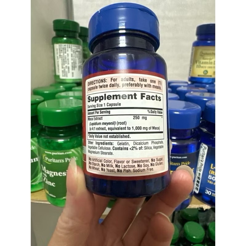 現貨Puritan＇s Pride🇺🇸普麗普萊💜馬卡Maca四倍濃縮1000mg 60顆-細節圖4