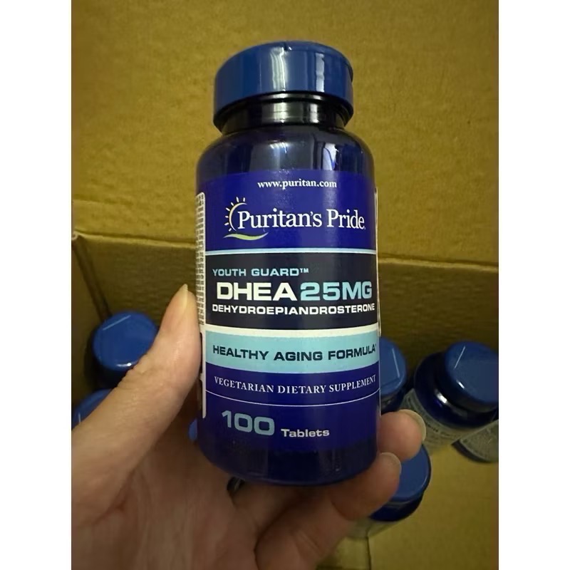 現貨Puritan＇s Pride 🇺🇸普麗普萊/普瑞登💜 DHEA 25mg脫氫表雄酮100錠❤️孕-細節圖2