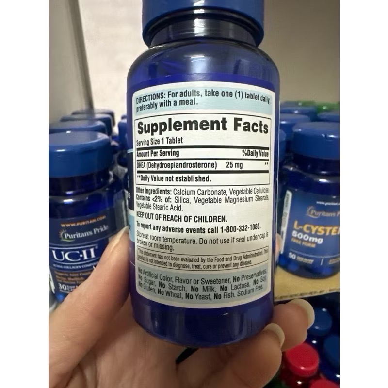 現貨Puritan＇s Pride 🇺🇸普麗普萊/普瑞登💜 DHEA 25mg脫氫表雄酮100錠❤️孕-細節圖3