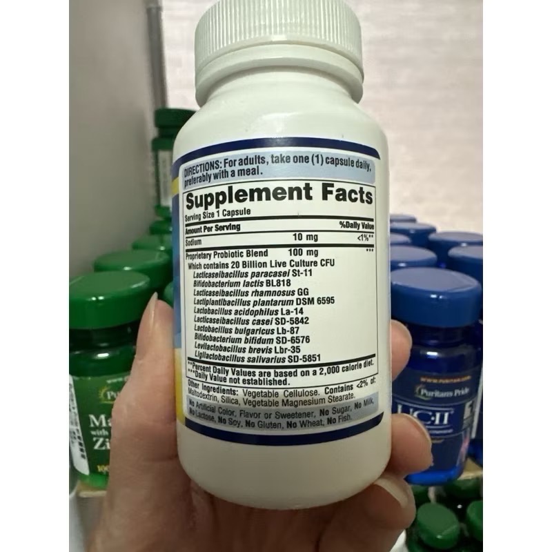 Puritan＇s Pride 🇺🇸普麗普萊💜PROBIOTICs200億益生菌 + 維生素D3-細節圖2