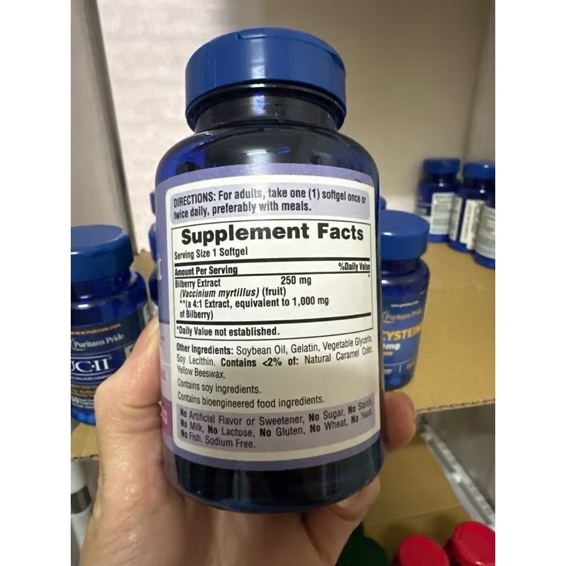 Puritan＇s Pride 🇺🇸普麗普萊 💜山桑子4:1濃縮精華 1000 毫克180粒-細節圖2