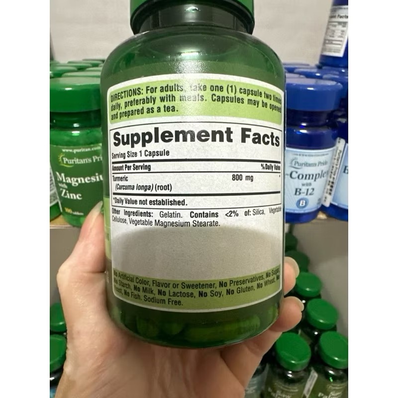 Puritan＇s Pride 🇺🇸普麗普萊💜薑黃精華 800 MG （100 粒）-細節圖4
