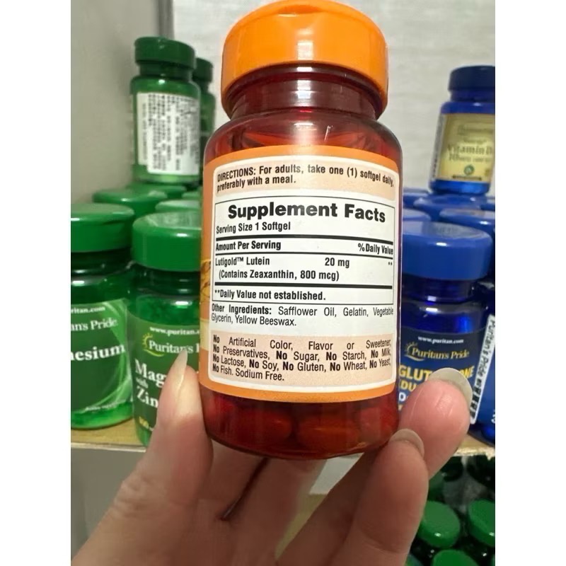 現貨Puritan＇s Pride 🇺🇸普麗普萊/普瑞登💜 游離型葉黃素20毫克120顆-細節圖2
