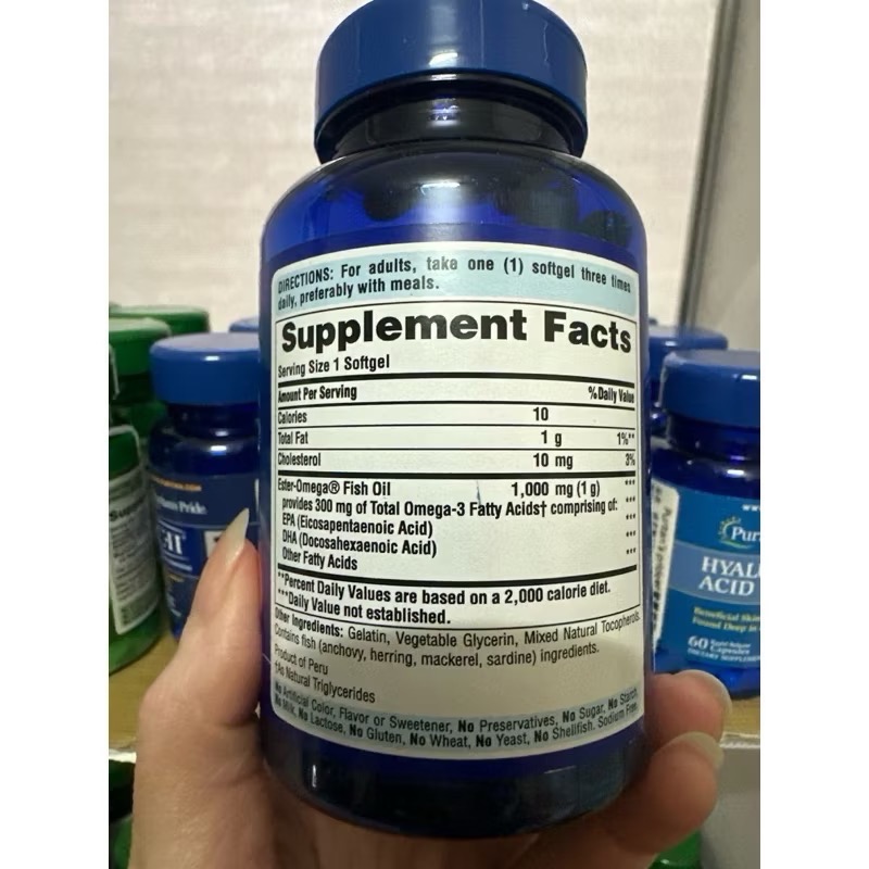 Puritan＇s Pride 🇺🇸普麗普萊💜Omega-3 魚油 1000 MG100粒-細節圖4