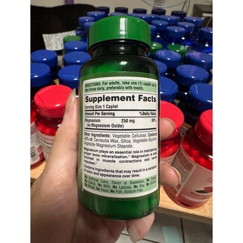 現貨Puritan＇s Pride 🇺🇸普麗普萊/普瑞登💜 鎂 250 MG （100 錠）-細節圖2
