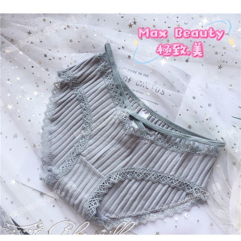 MaxBeauty 極致。美  前交叉性感螺紋內褲 X線 蕾絲 低腰 女生 內褲 親膚 彈力好 辣妹 日系 小惡魔J4-規格圖11