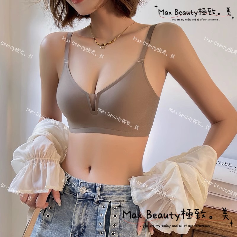 MaxBeauty 極致。美 雲朵無痕聚攏內衣 女生 側邊加寬 果膠條 包覆 副乳 無鋼圈 不勒 集中托高  運動A18-規格圖10