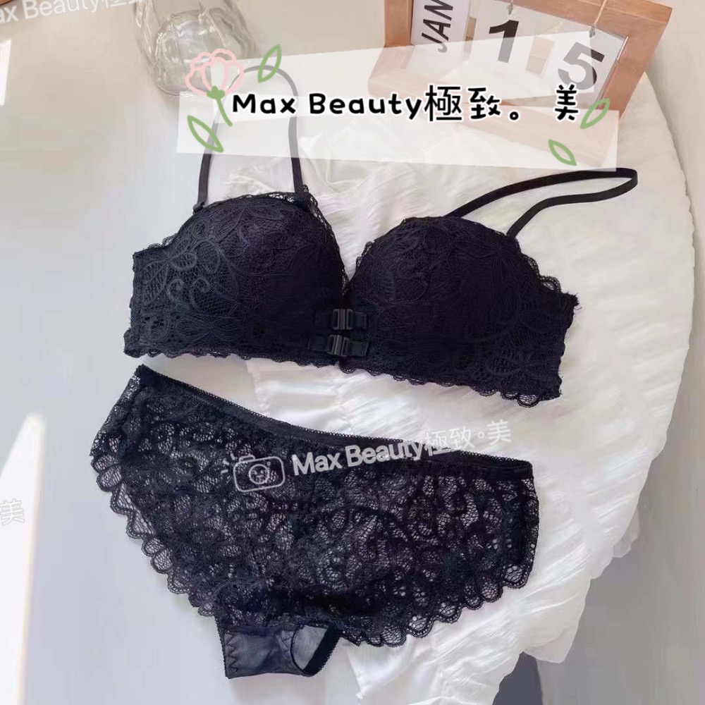 Max Beauty極致。美 浪漫蕾絲美背雙前扣無鋼圈內衣 機能 聚攏 美背 3D手掌杯 小胸 無肩帶爆乳內衣  A63-規格圖11
