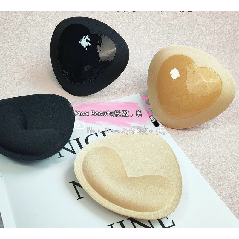 Max Beauty極致。美 自黏隱形爆乳水餃墊 自帶膠 比基尼 內衣 聚攏 胸墊 加厚 海綿 自帶膠 重複使用 A53-細節圖9
