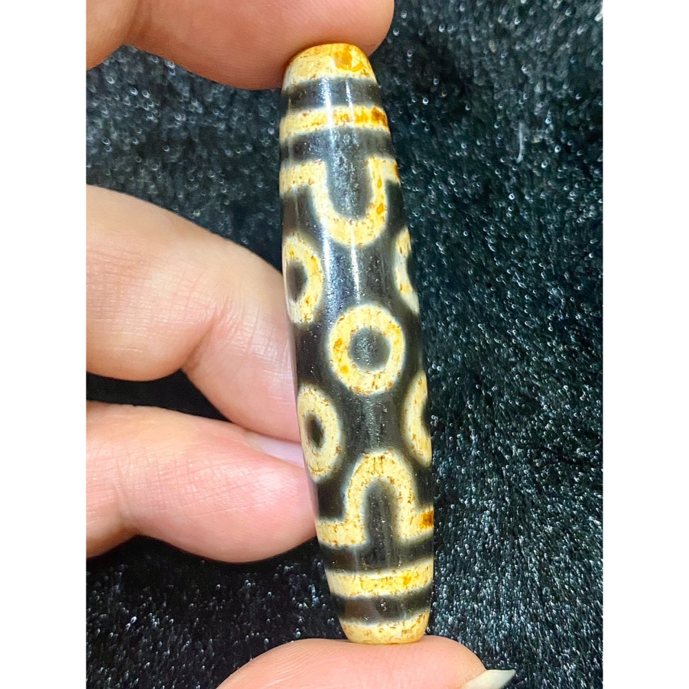 九眼天珠 風化紋 s703 老天珠 天眼石 九眼天珠 風化紋 朱砂 老天珠 59.4mm S752