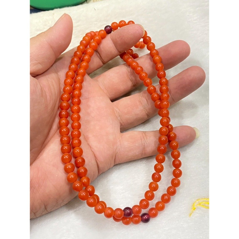 天然蜜蠟108顆 念珠 手串 天然香味 稀有濃郁的橘色蜜蠟 非二代-細節圖3
