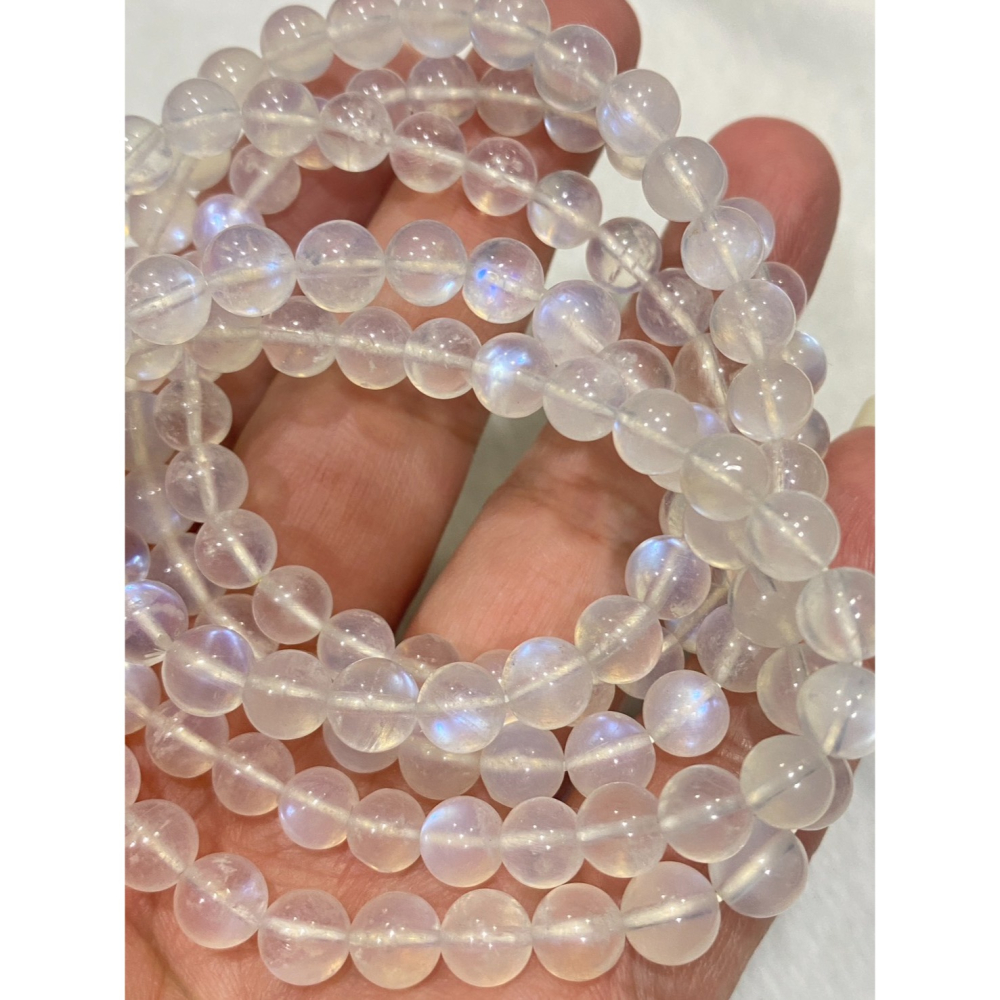 高品月光石手鍊 月光石手珠 高品級 實品實拍 5條而已 本人絕對比照片美-細節圖5