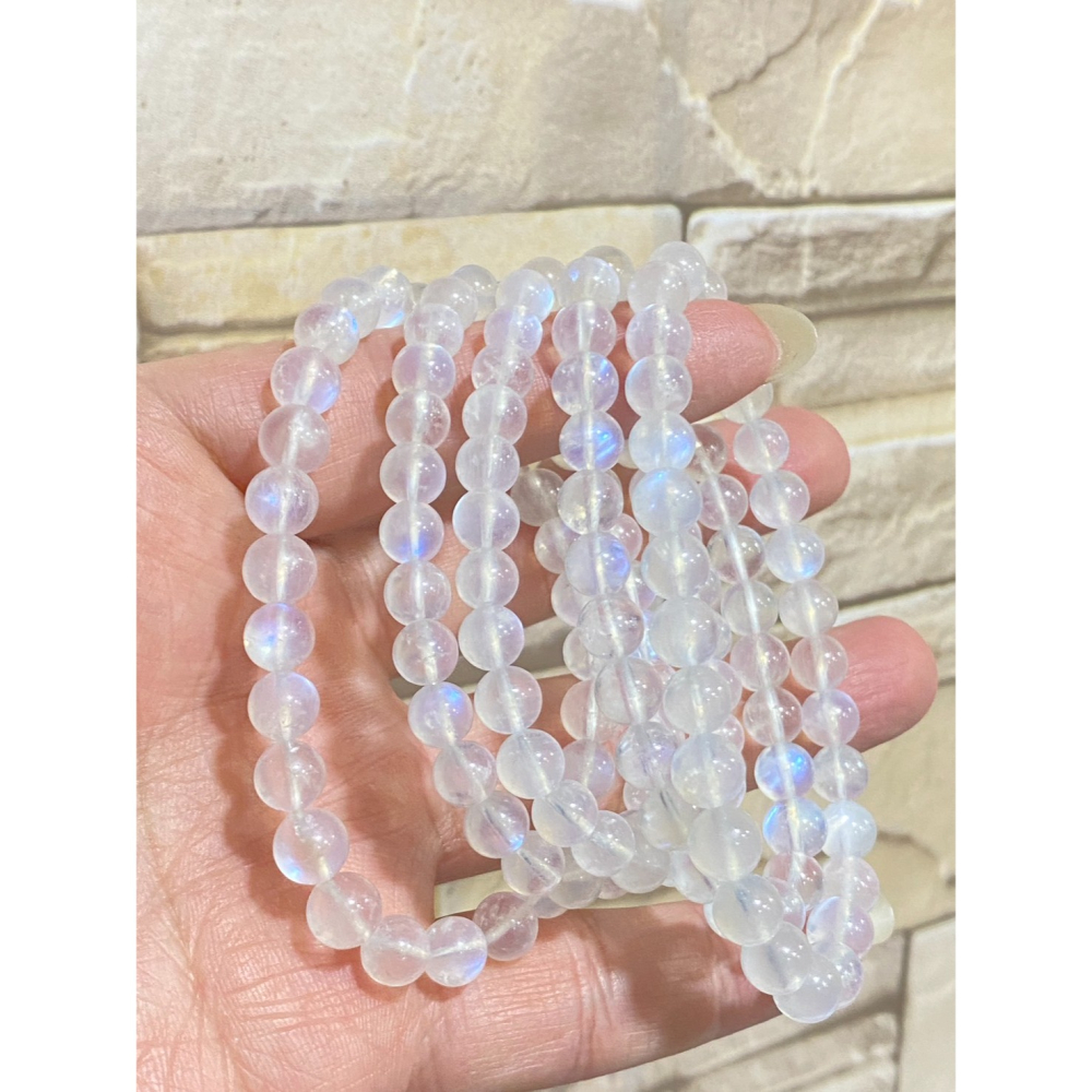 高品月光石手鍊 月光石手珠 高品級 實品實拍 5條而已 本人絕對比照片美-細節圖6