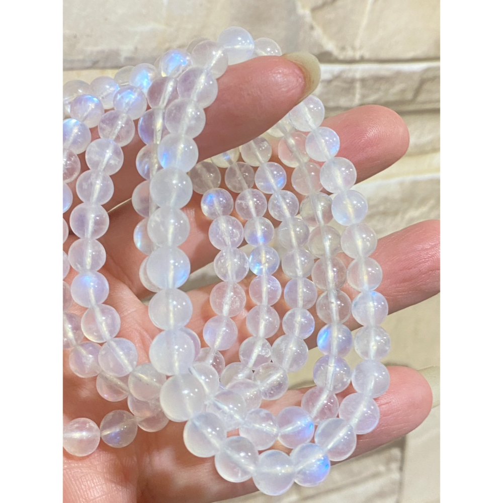 高品月光石手鍊 月光石手珠 高品級 實品實拍 5條而已 本人絕對比照片美-細節圖8