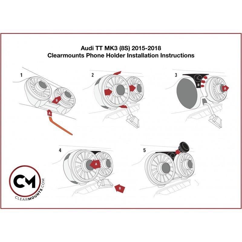 【Audi】加拿大Clearmounts Audi TT MK3 汽車出風口手機架 (8S) 磁吸 夾式支架 導航架奧-細節圖7