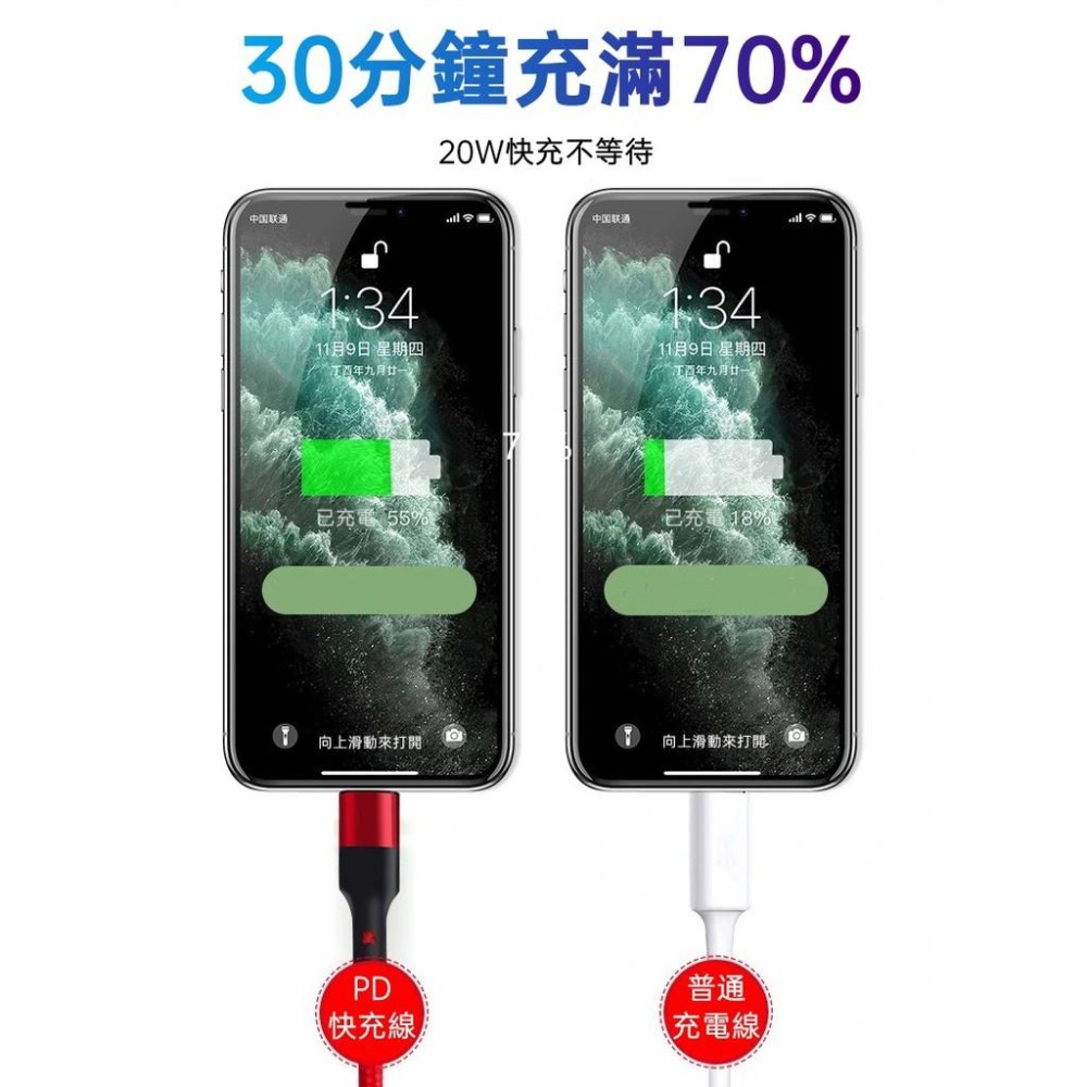 【熱銷現貨】 鋁合金 20W PD快充線 蘋果快充線 PD快充 支持PD快充技術 iPhone i蘋果充電線-細節圖3