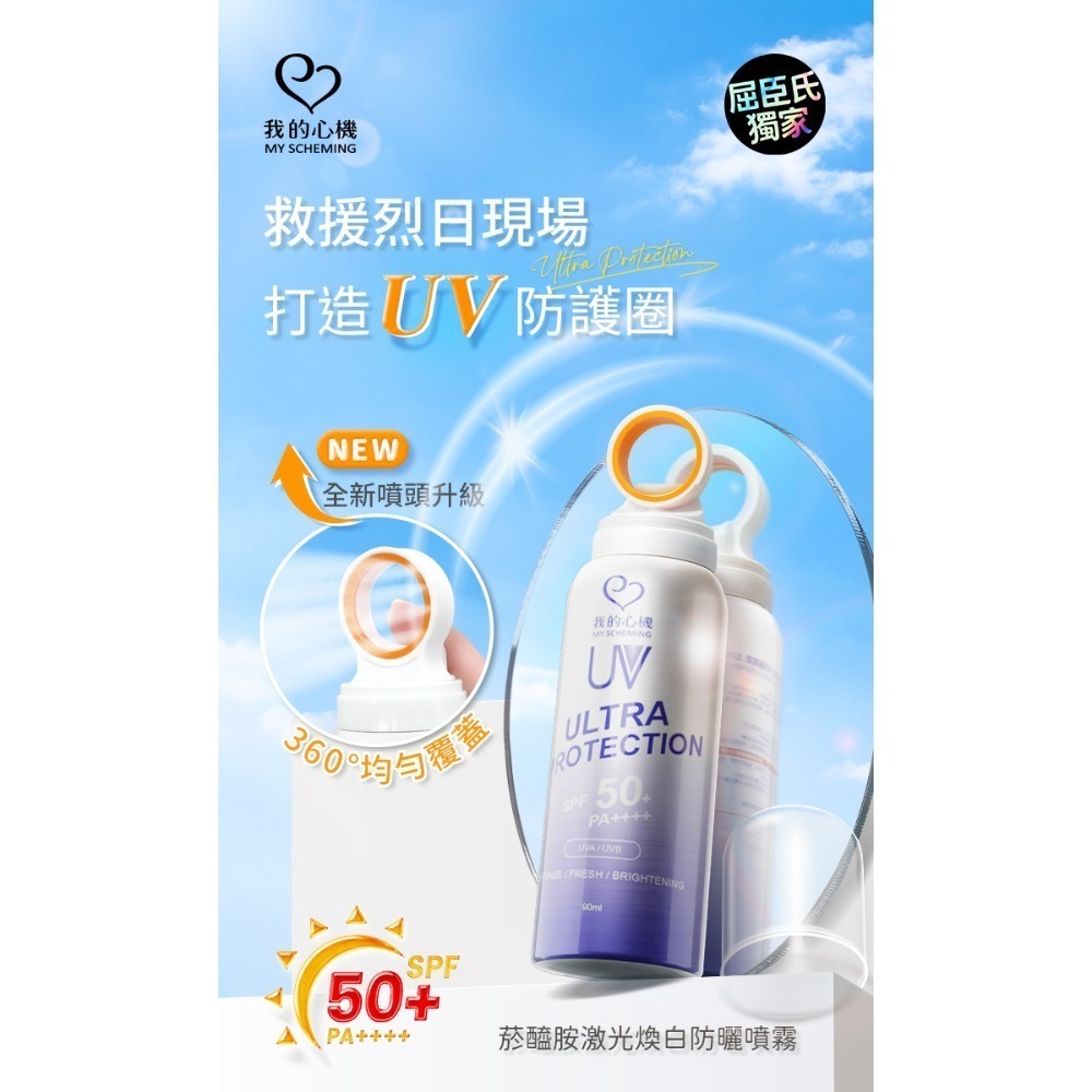 【團購鼓掌】我的心機 保濕防曬噴霧 防曬噴霧 保濕噴霧 SPF50 PA++++ 最高規格 防曬乳 防曬 防曬霜-規格圖1