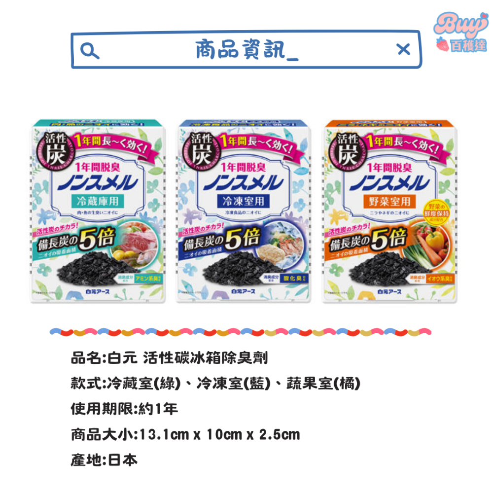 【百貨達雜貨舖】日本製 白元 冰箱除臭劑 冰箱脫臭劑 長效型1年 冰箱除臭 冰箱消臭 活性碳除臭 冰箱脫臭 冰箱除味-細節圖6