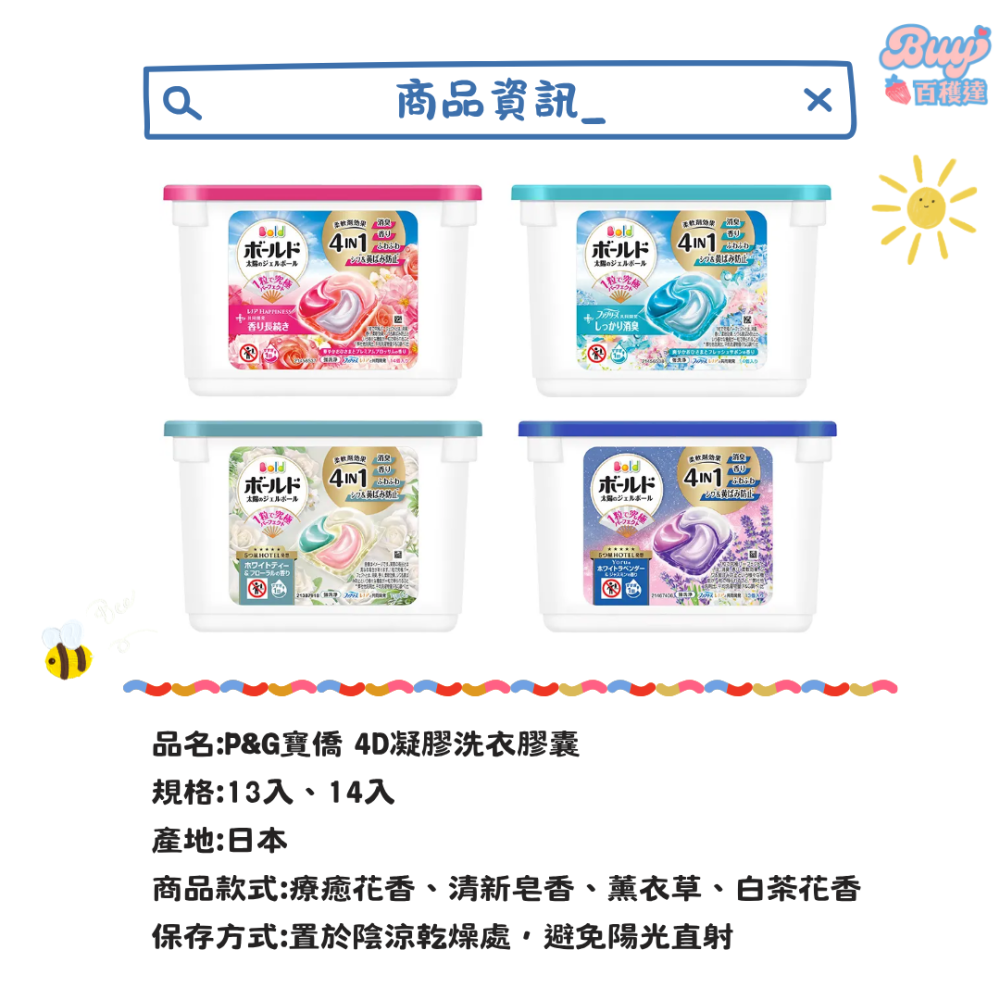 【百貨達雜貨舖】2026最新 P&G寶僑 4D立體洗衣球 洗衣膠囊 洗衣球 洗衣膠球 BOLD 日本製 洗衣球 盒裝-細節圖2