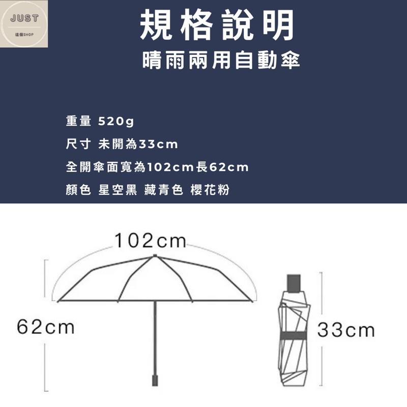 「滿額折50」自動傘 折疊傘 自動摺疊傘 晴雨傘 十二骨自動傘-細節圖5