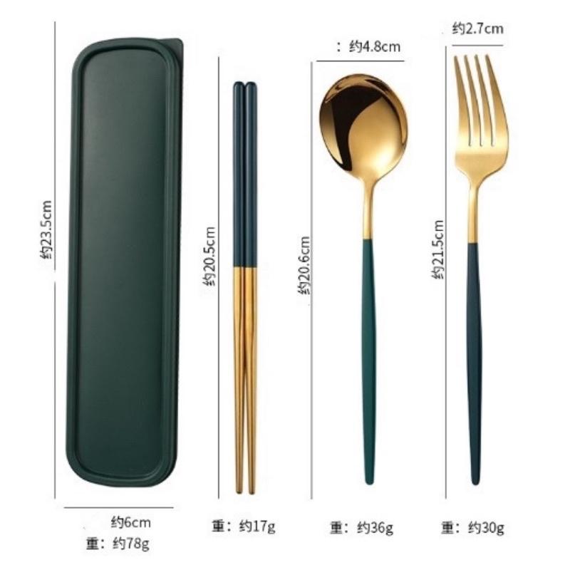 [台灣發貨 滿額免運］餐具組 不鏽鋼餐具 北歐風餐具組 不鏽鋼筷子 不鏽鋼湯匙 不鏽鋼叉子-細節圖8