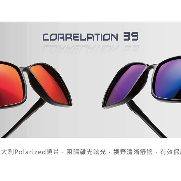 【X MOMENT】Correlation 39 輕量鈦陽眼鏡 消光赤紅-細節圖2