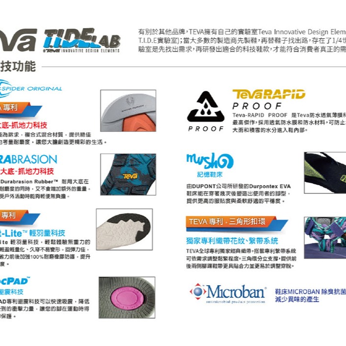 【TEVA】Omnium2 男護趾水陸機能運動涼鞋/防滑/水鞋 棕色 水陸兩棲 (  TV1019180BNGC )-細節圖9