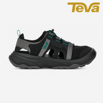 【 TEVA 】Outflow CT 女護趾水陸機能運動涼鞋/防滑/水鞋 黑銀色 (TV1134364BCKG)