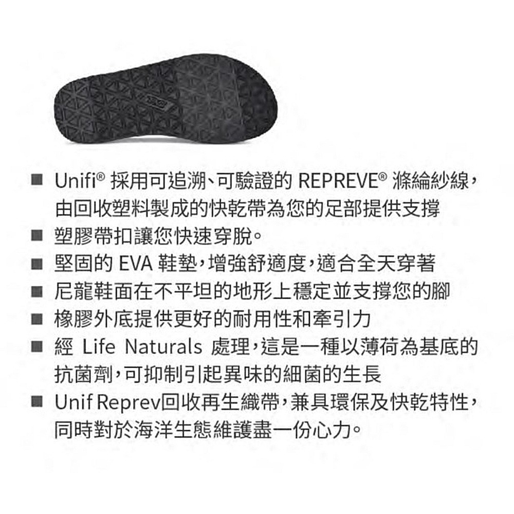 【TEVA】Hurricane Verge Slide 男 細帶繞繩涼鞋/止滑/透氣 白色(TV1136230BIR)-細節圖8