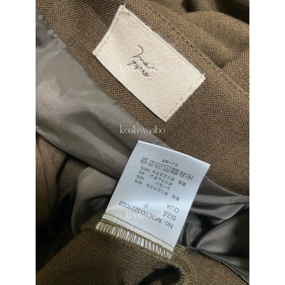 moi tytto 棕色開袖斗篷西裝外套 日牌正品 二手日牌-細節圖9