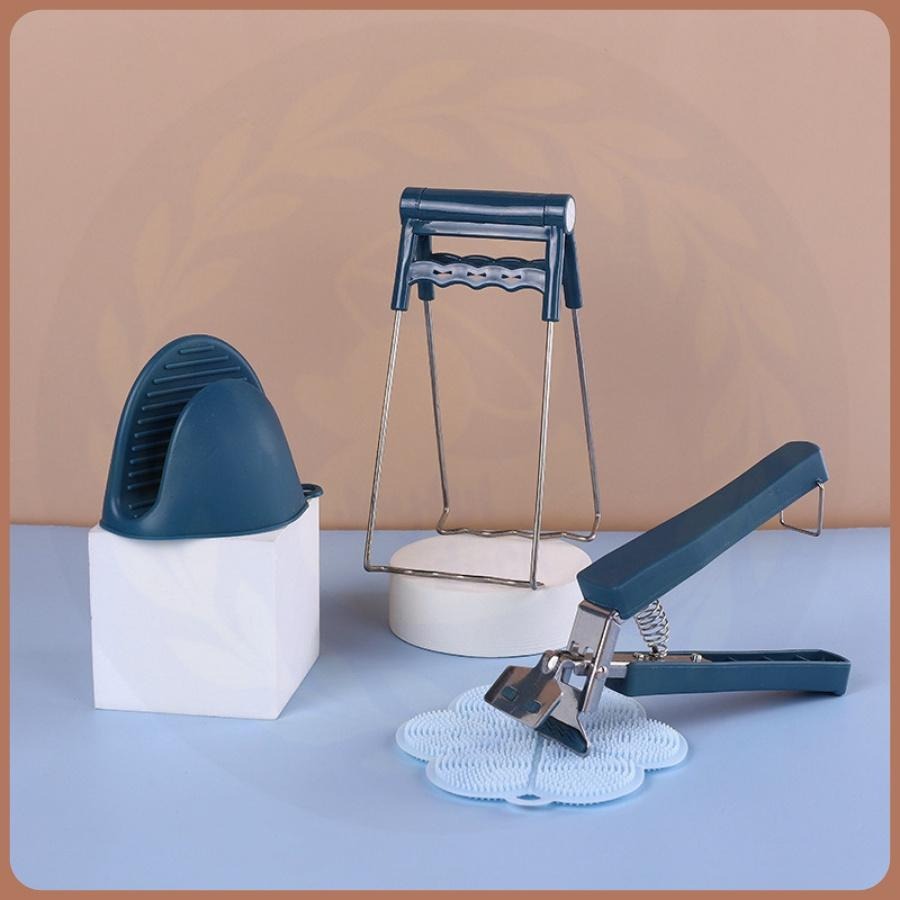 【台灣出貨+免運】隔熱夾 隔熱手套 防燙夾 隔熱墊 多功能防燙組合 簡易盤夾 碗盤鍋子夾具 砂鍋夾 防燙-細節圖8