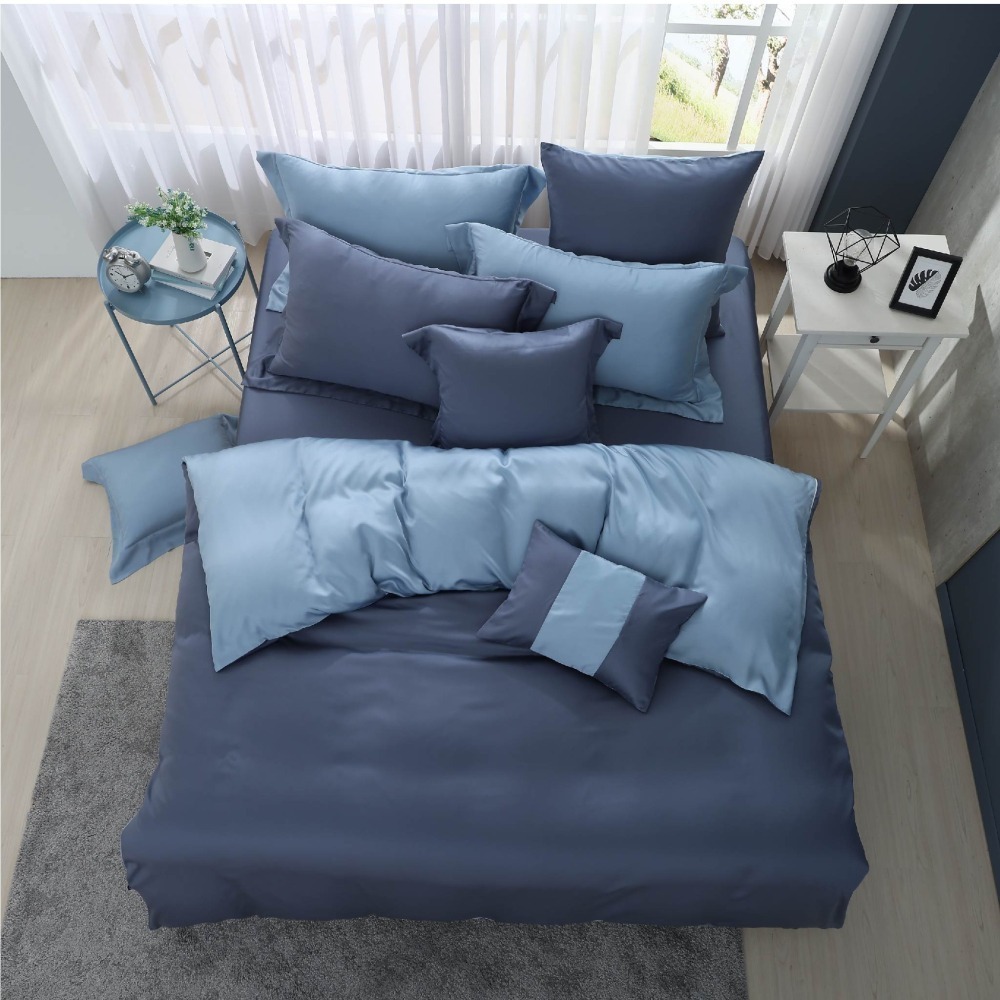 【禾肯居家】60支天絲/IKEA歐規/床包枕套三件式/素色系列/蘇打迷霧-細節圖2