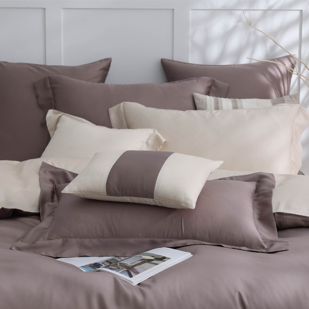 【禾肯居家】60支天絲/單人雙人加大特大/床包枕套三件式/素色系列/燕麥摩卡-細節圖4