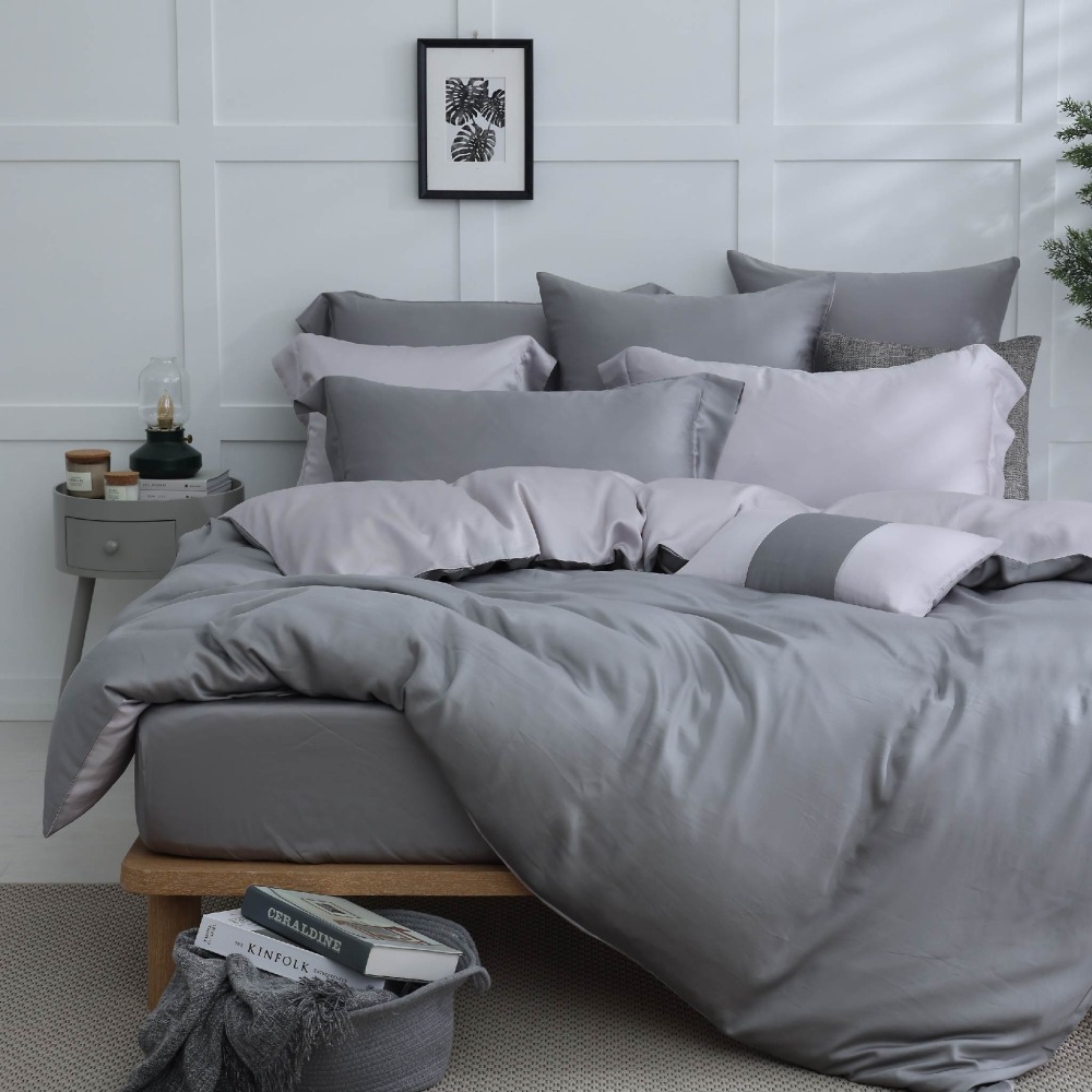 【禾肯居家】60支天絲/單人雙人加大特大/床包枕套三件式/素色系列/銀河芝麻-細節圖3